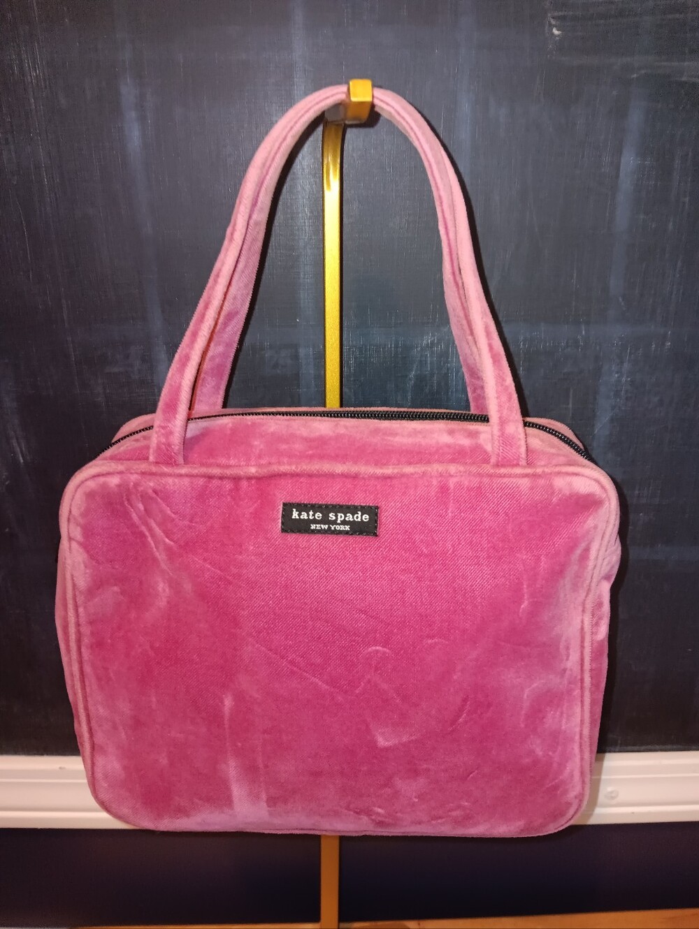 Kate Spade Pink Velour Shoulder Bag